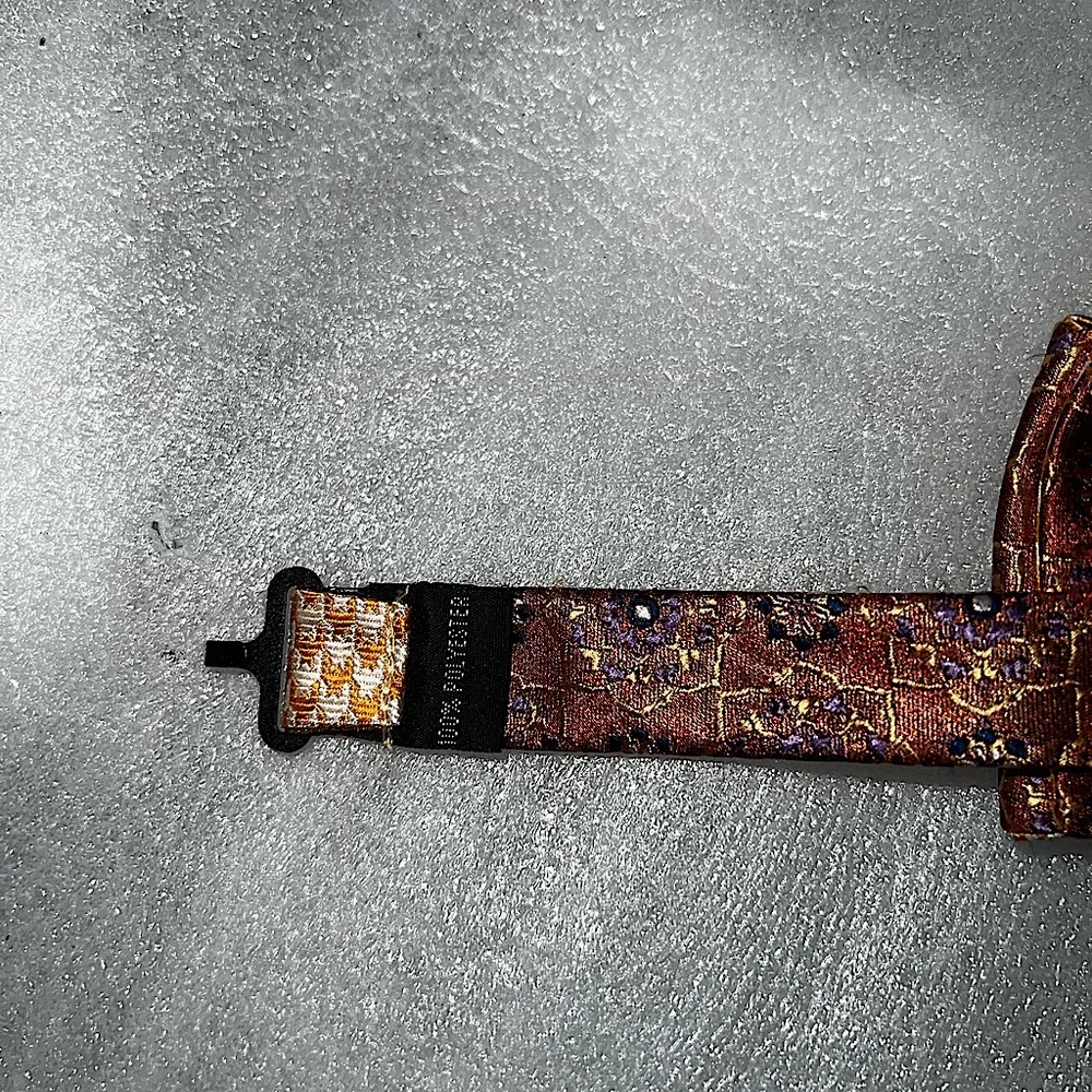 Red & Orange Retro Patterned Small Adjustable Neck Tie One Size - Picture 10 of 10